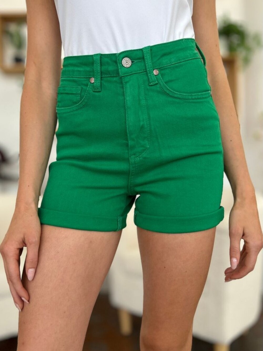 Judy Blue Tummy Control Cuffed Shorts